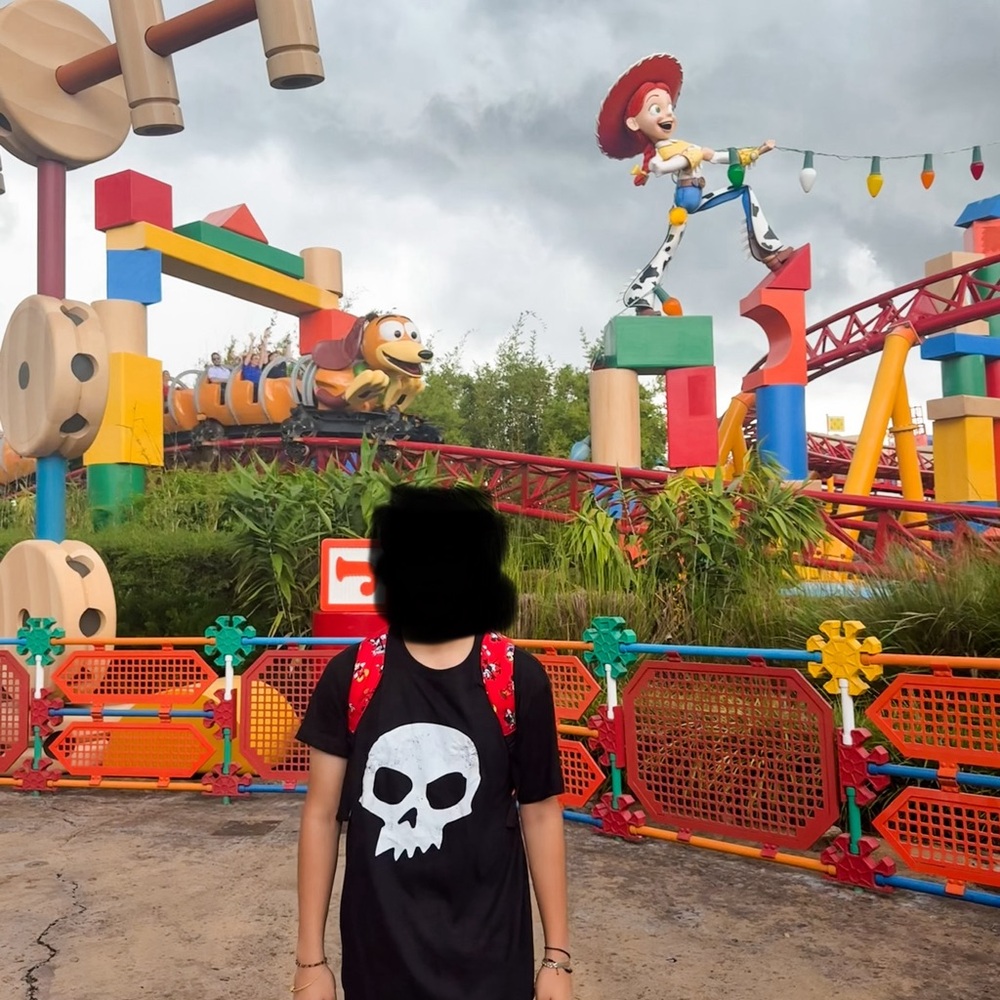 Black T-Shirt with Skull Design